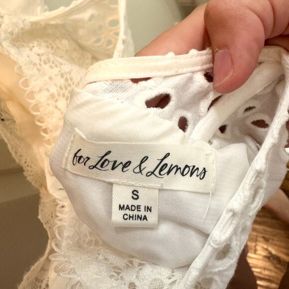 For Love & Lemons Becca Mini Dress in White - Picture 8 of 8
